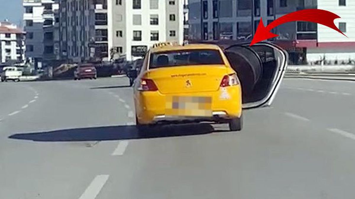 Taksiye sığmayan kazan böyle taşındı! Tehlikeli yolculuk kamerada