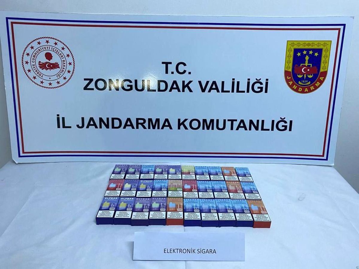 Alaplı\'da gümrük kaçağı elektronik sigara ele geçirildi