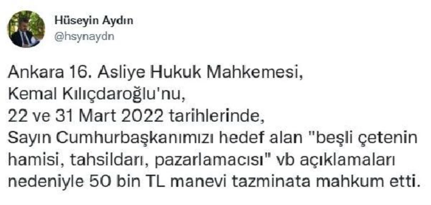 Kılıçdaroğlu, Cumhurbaşkanı Erdoğan\'a tazminat ödeyecek