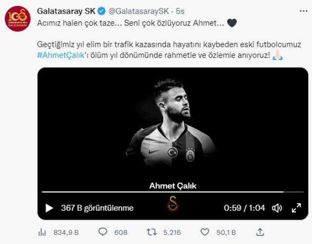 Birçok kulüp anma mesajı yayınladı, Ahmet Çalık Ölüm yıl dönümünde unutulmadı Birçok kulüp anma mesajı yayınladı, Ahmet Çalık Ölüm yıl dönümünde unutulmadı
