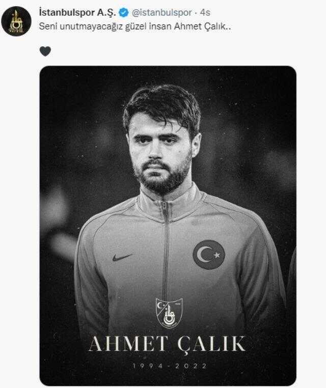 Birçok kulüp anma mesajı yayınladı, Ahmet Çalık Ölüm yıl dönümünde unutulmadı Birçok kulüp anma mesajı yayınladı, Ahmet Çalık Ölüm yıl dönümünde unutulmadı
