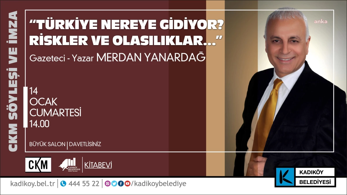 Merdan Yanardağ, "Türkiye Nereye Gidiyor? Riskler ve Olasılıklar" Söyleşisiyle Kadıköy\'de