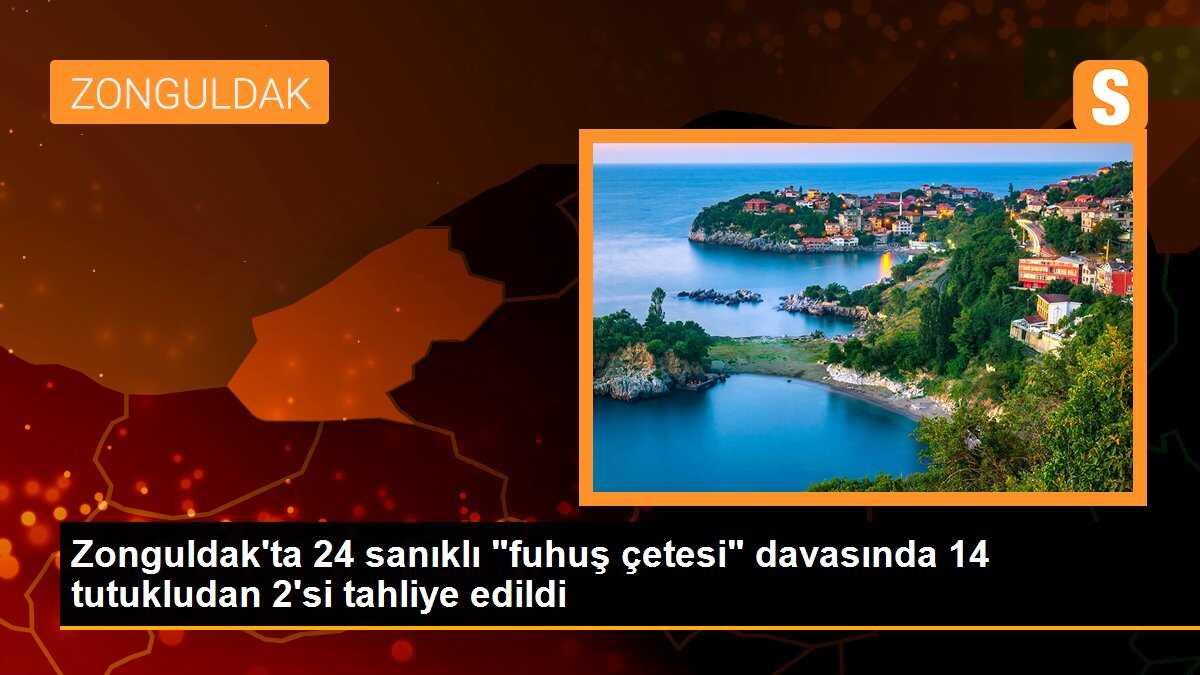 Zonguldak\'ta 24 sanıklı "fuhuş çetesi" davasında 14 tutukludan 2\'si tahliye edildi