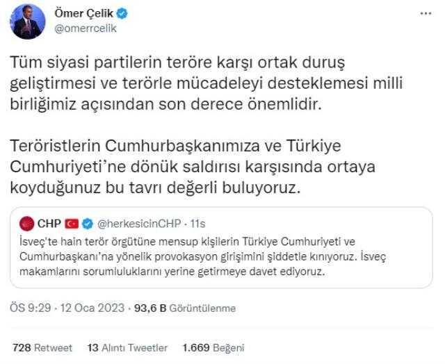 AK Parti'den İsveç'teki skandalla ilgili CHP'nin tepkisine yanıt: Bu tavrı değerli buluyoruz