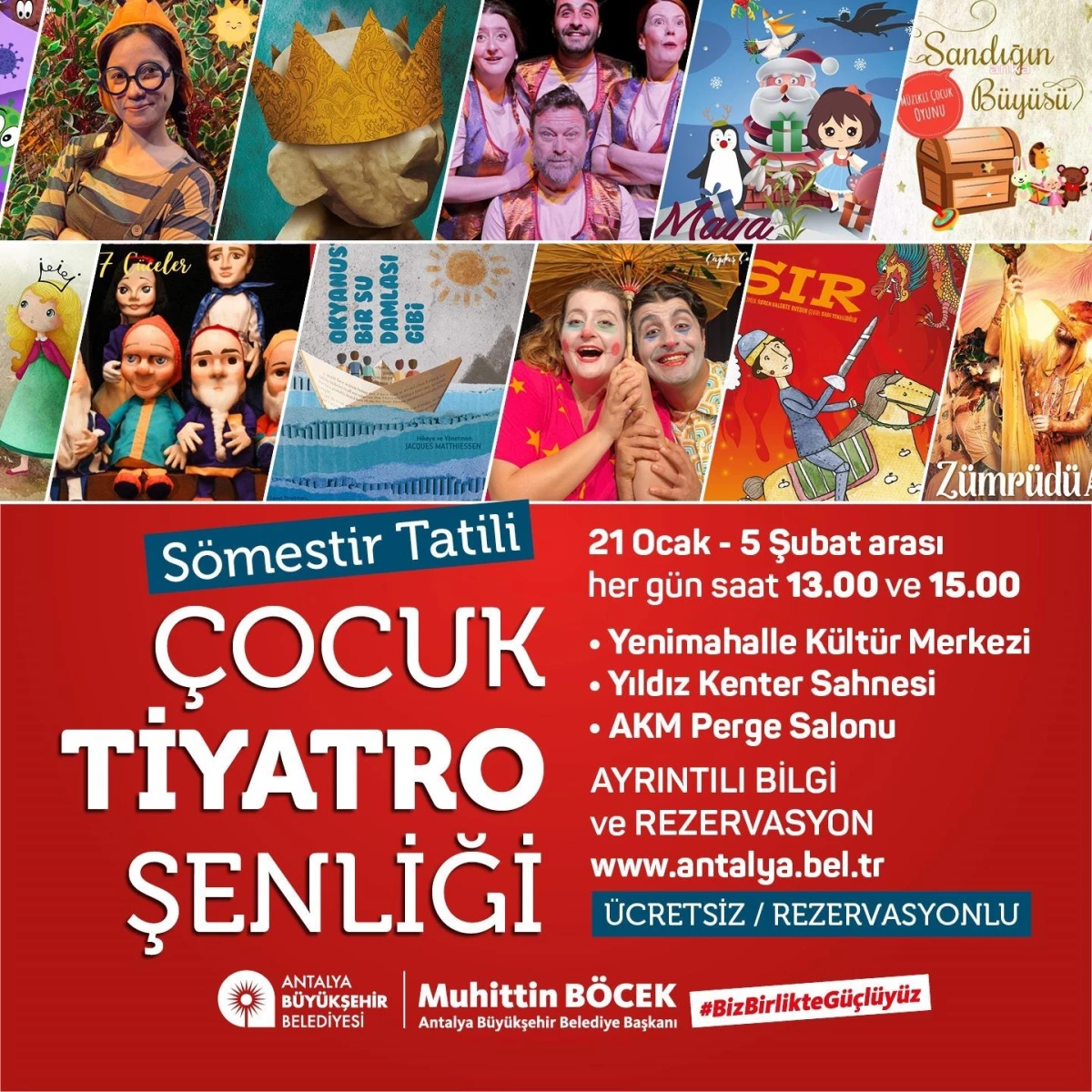 Antalya Büyükşehir\'den Çocuklara Ara Tatilde 15 Tiyatro Oyunu