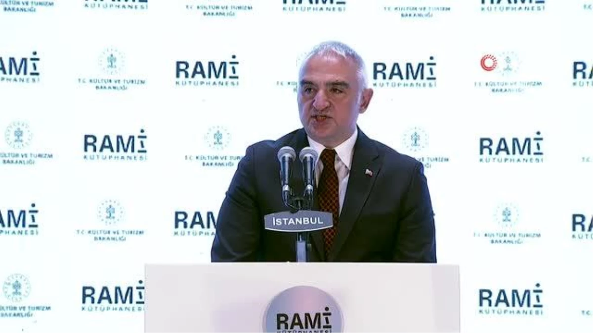 Kültür ve Turizm Bakanı Mehmet Nuri Ersoy, Rami Kütüphanesi\'nin açılışında konuştu