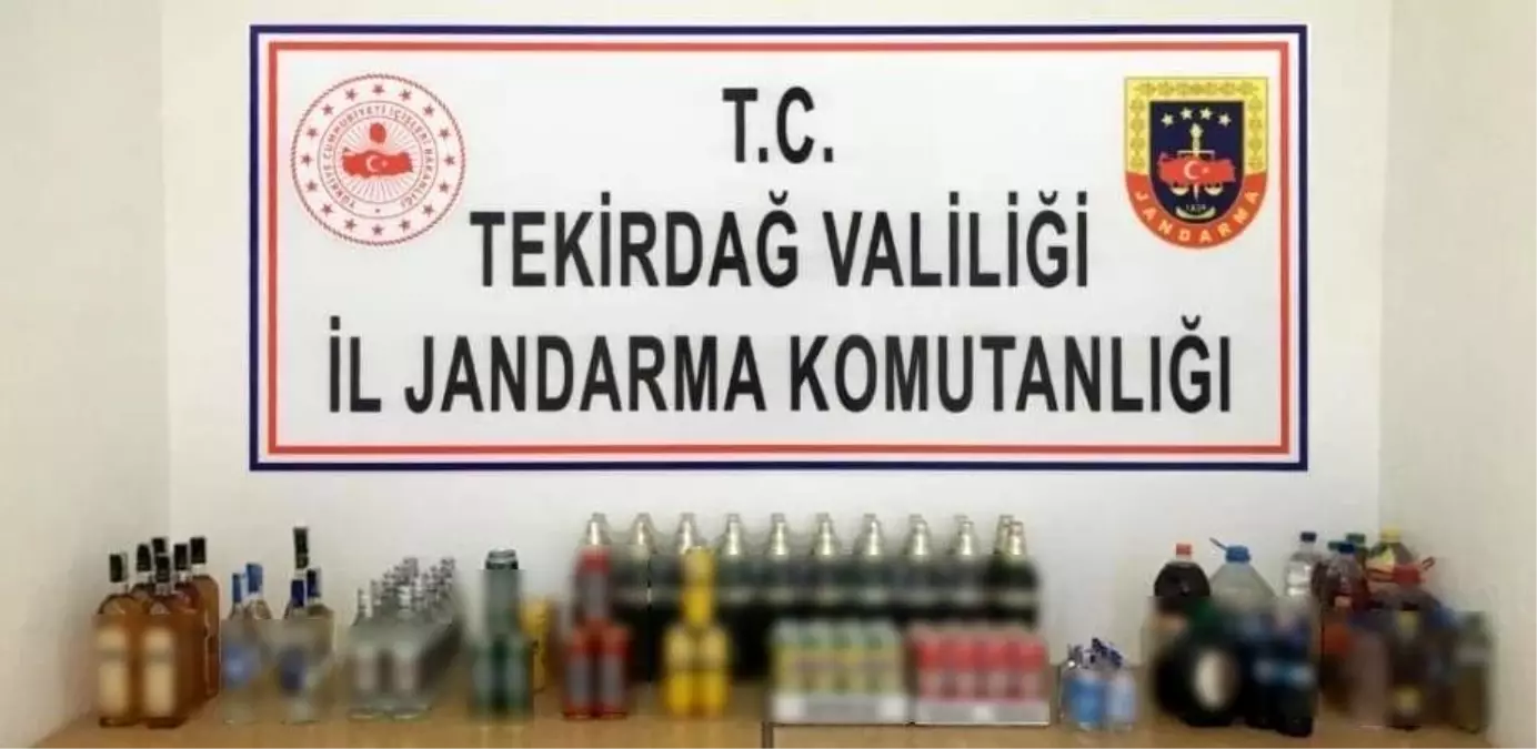 Tekirdağ\'da jandarmadan kaçak içki operasyonu