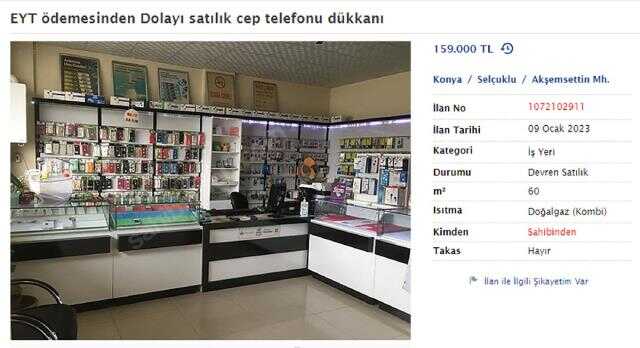 Emlak ve ürün satışı yapılan siteler 'EYT nedeniyle acil satılık' başlıklı ilanlarla dolup taştı Emlak ve ürün satışı yapılan siteler 'EYT nedeniyle acil satılık' başlıklı ilanlarla dolup taştı