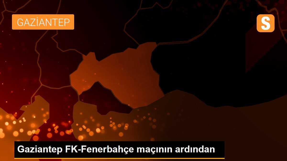 Gaziantep FK-Fenerbahçe maçının ardından