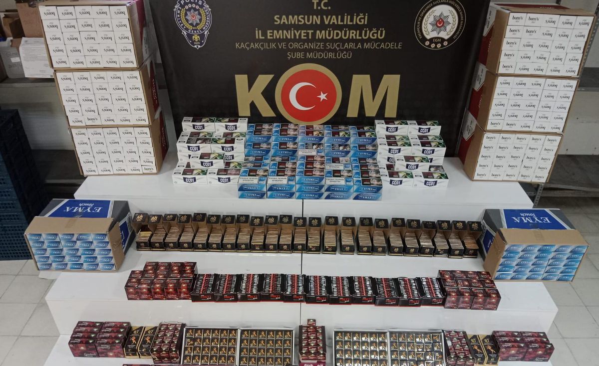 Samsun\'da 110 bin makaron ele geçirildi