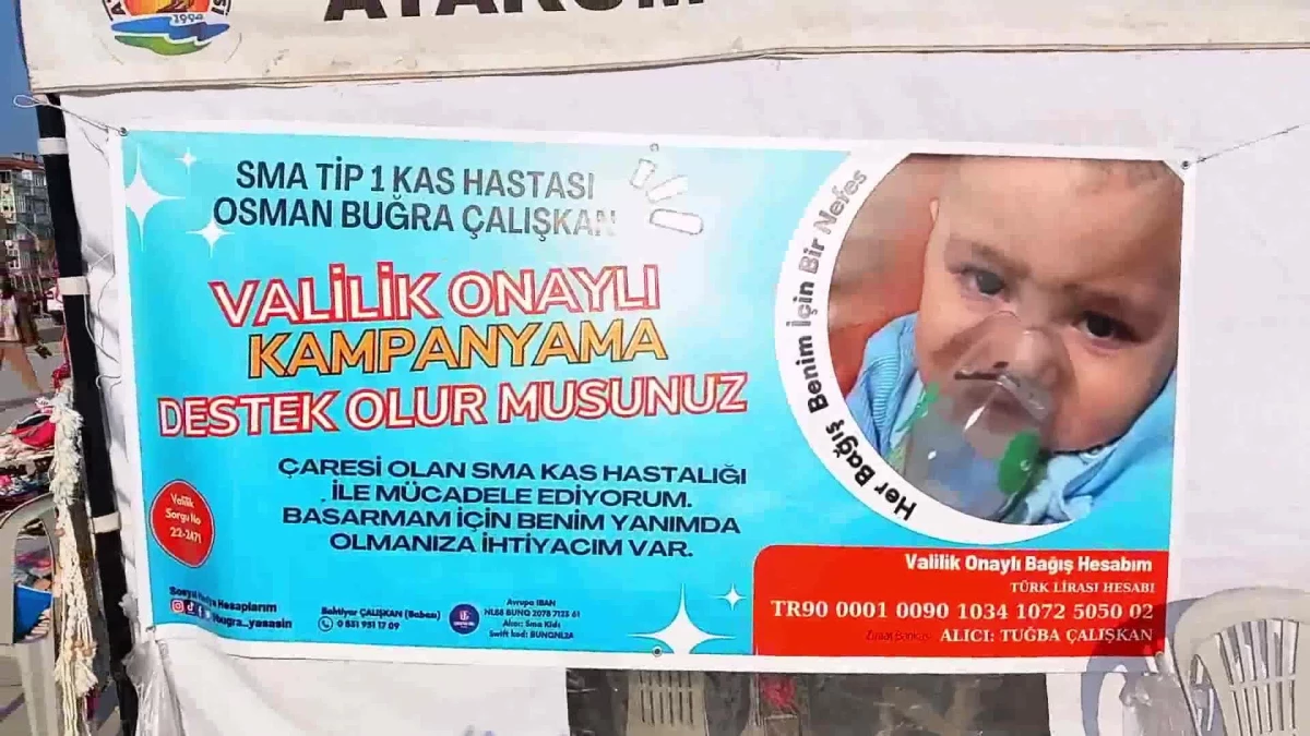Samsun\'da Sma Hastası 11 Aylık Osman Buğra Çalışkan İçin Kermes Düzenlendi