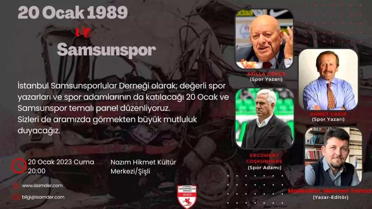 Samsunspor\'un 20 Ocak 1989 kazası İstanbul\'da anılacak