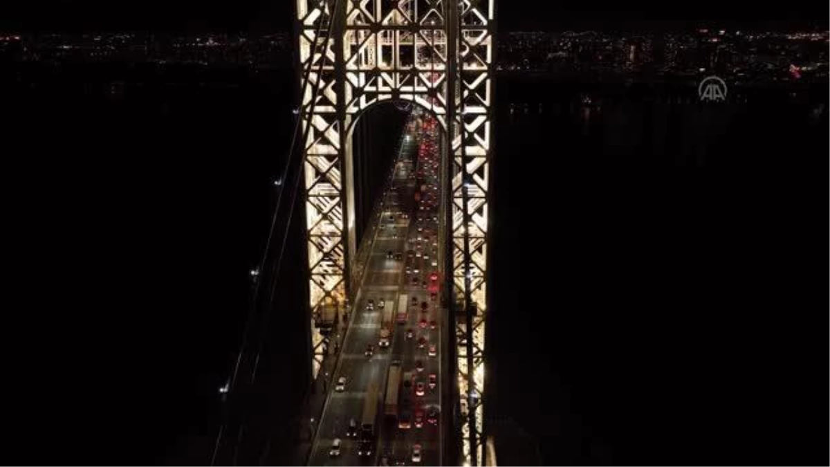 George Washington Köprüsü, Martin Luther King Jr. Günü\'nde aydınlatıldı???????