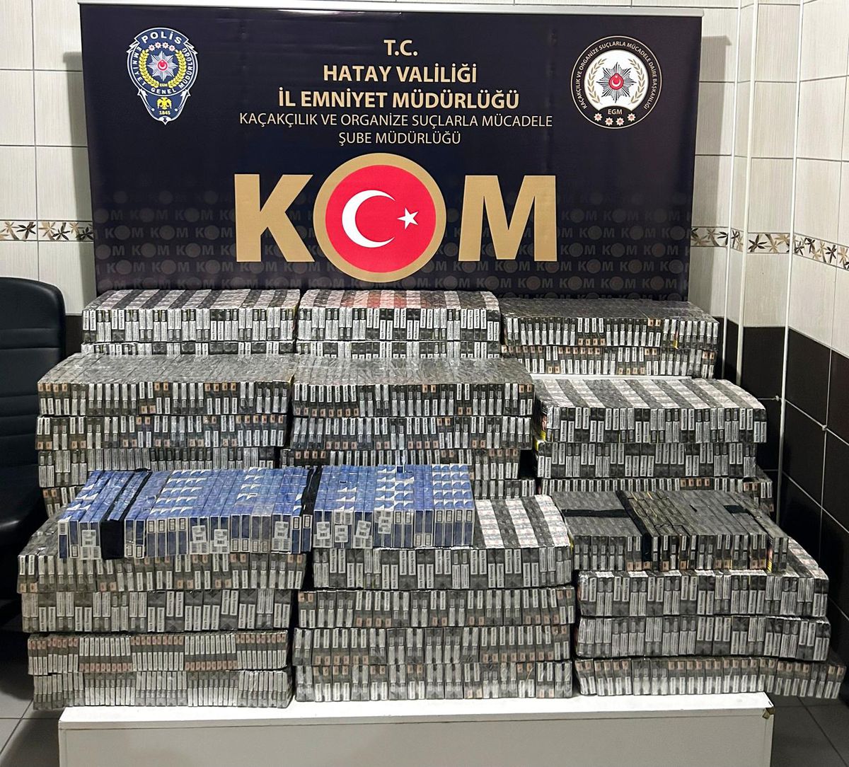Hatay\'da 4 bin 800 paket kaçak sigara ele geçirildi