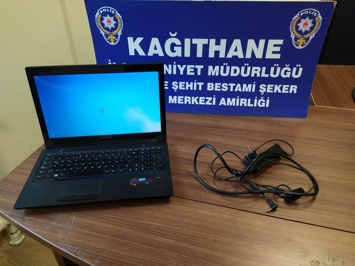 Kağıthane\'de araçtan dizüstü bilgisayar çalan zanlı yakalandı