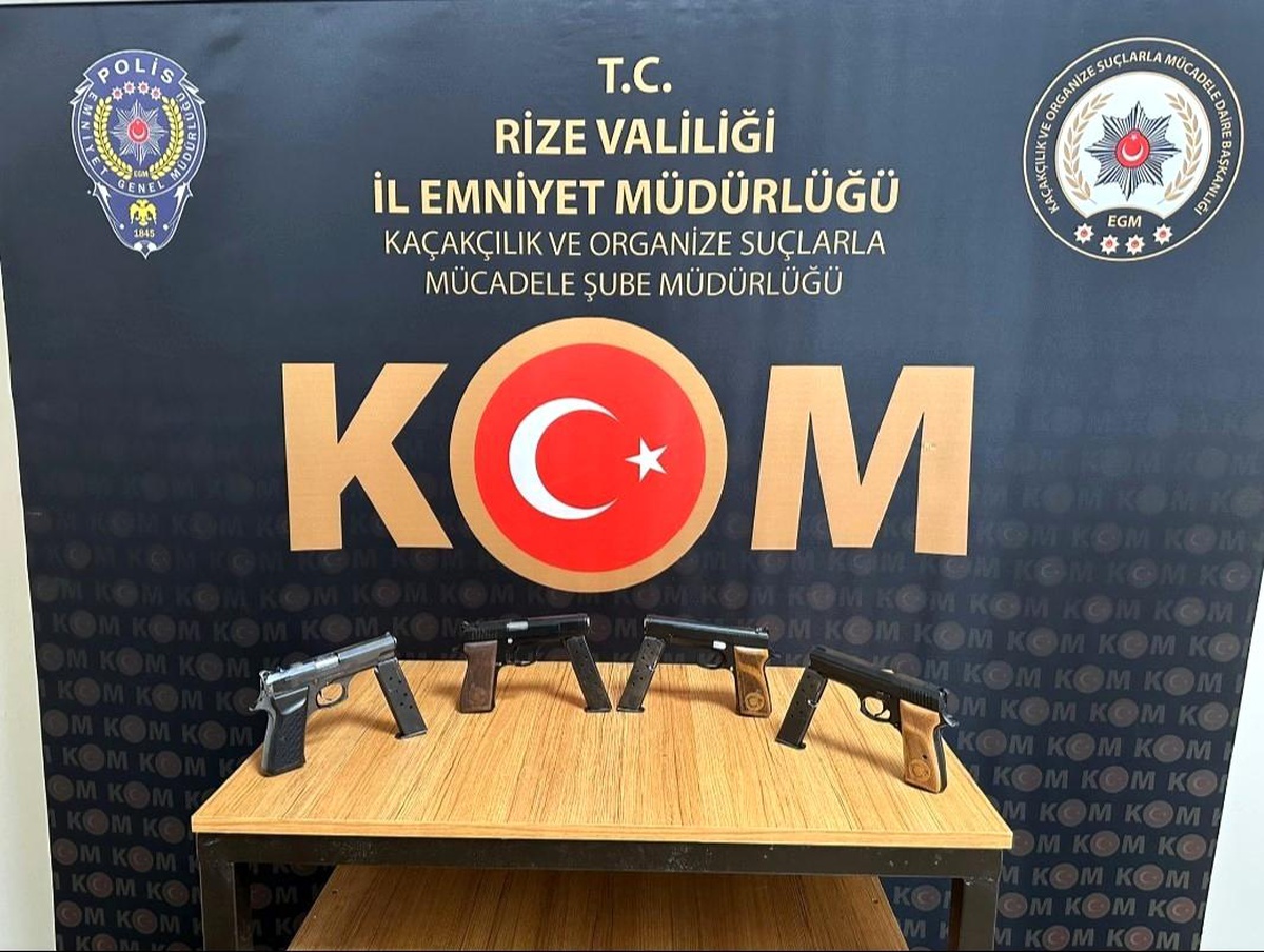 Rize\'de silah kaçakçılığı operasyonu: 1 tutuklama