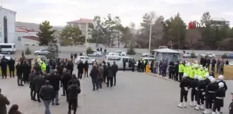 Vefat eden polis memuru için tören düzenlendi