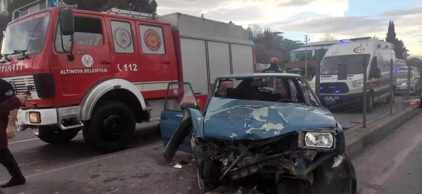 Altınova'da meydana gelen trafik kazasında 1 kişi yaralandı