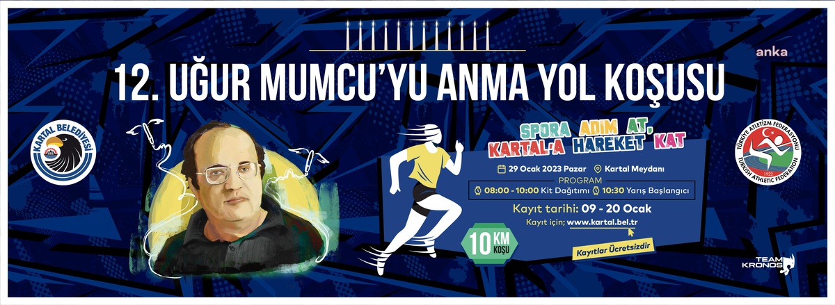 12. Uğur Mumcu\'yu Anma Yol Koşusu Kartal\'da Yapılacak
