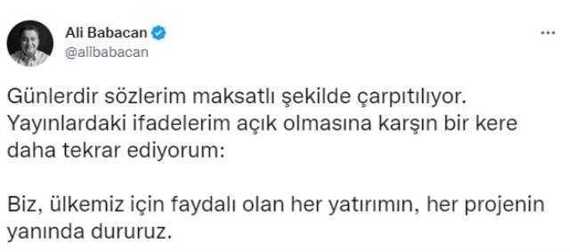 Ali Babacan'dan 'Dokunacağız' dediği Baykar'la ilgili yeni açıklama: Sözlerim çarpıtıldı
