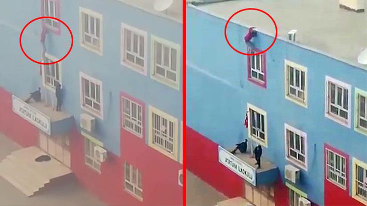 Mardin'de bir ilkokulda korku dolu anlar: Küçük çocuklar resmen ölüme meydan okudu