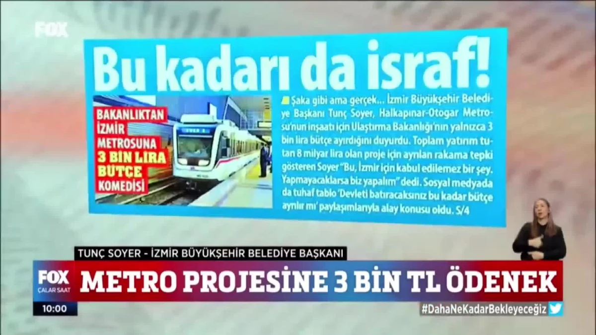 Tunç Soyer\'den "Bütçe" Eleştirisi: "İzmir\'e Karşı Şaşı Bakış Açısı Var… Bu İzmir\'in Cezalandırıldığı Bir Tablo"