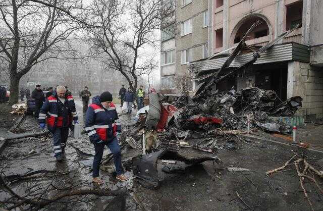 Ukrayna'daki helikopter kazasında can kaybı 14 olarak revize edildi