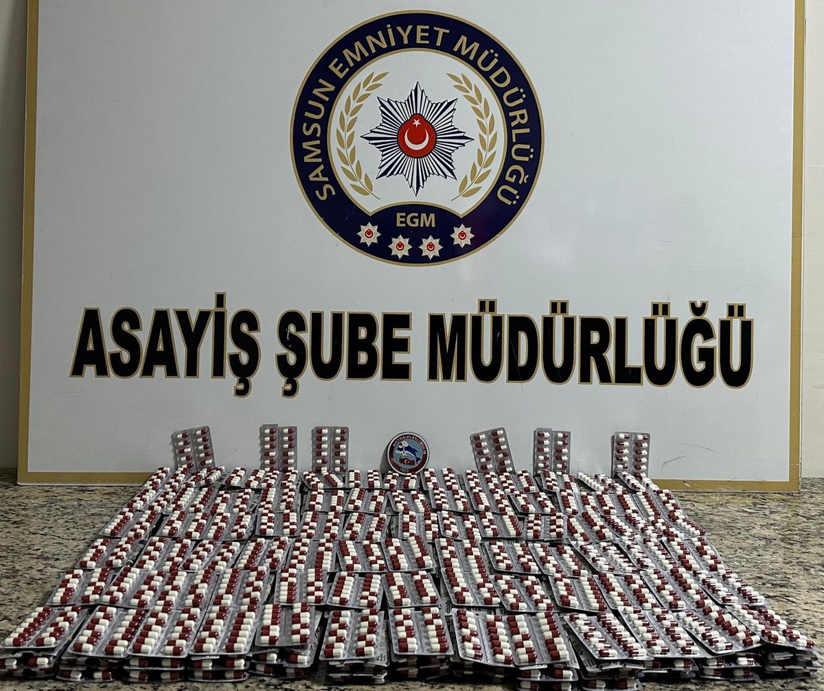 Samsun\'da 5 bin 544 kapsül uyuşturucu içerikli hap ele geçirildi