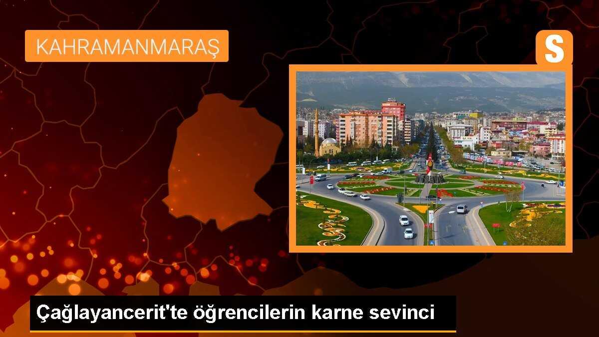 Çağlayancerit\'te öğrencilerin karne sevinci