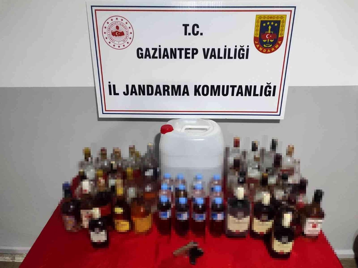 Gaziantep\'te 135 litre kaçak alkol ele geçirildi