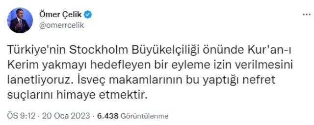 Kur'an yakma eylemine izin veren İsveç'in Ankara büyükelçisi bakanlığa çağrıldı! Skandallar bitmek bilmiyor
