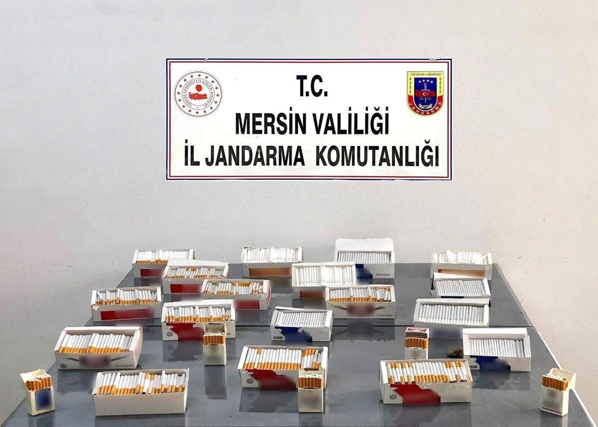 Mersin\'de kaçak sigara ve makaron operasyonu