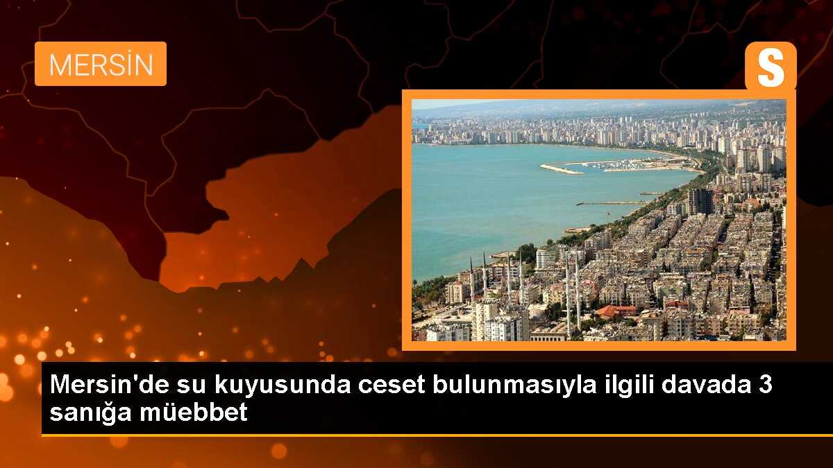 Mersin\'de su kuyusunda ceset bulunmasıyla ilgili davada 3 sanığa müebbet