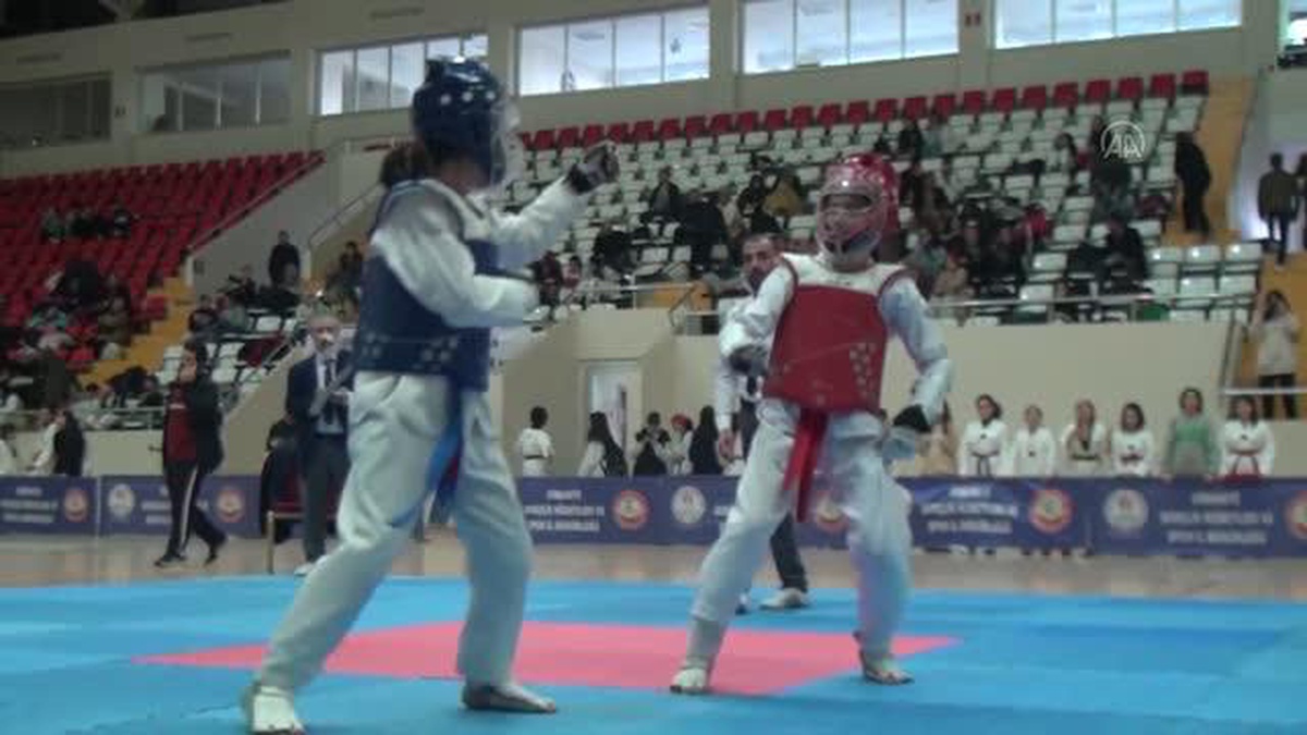 Okul sporları tekvando il birinciliği müsabakaları yapıldı