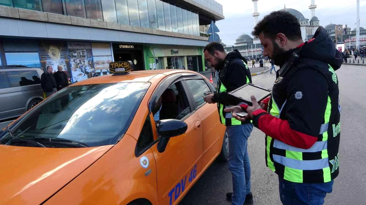 Taksim\'de taksicilere yönelik denetim yapıldı