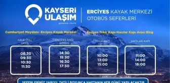 Erciyes'e yarıyıl tatilinde günlük otobüs seferi düzenlenecek