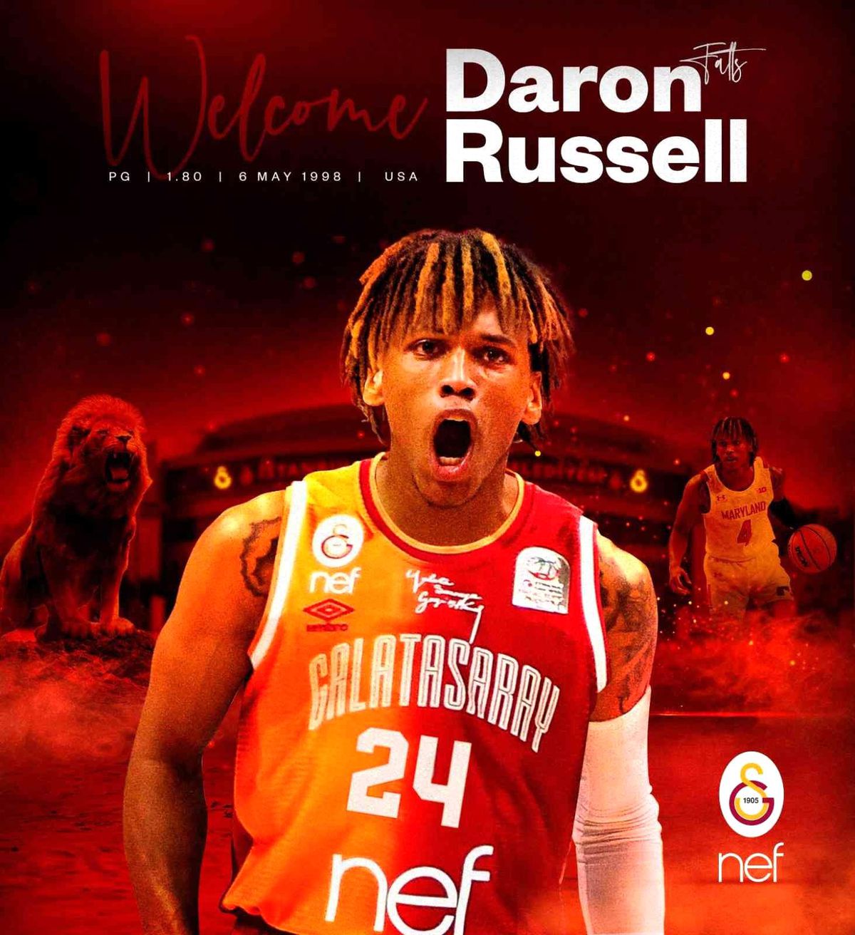 Galatasaray Nef, Daron Russell\'ı kadrosuna kattı