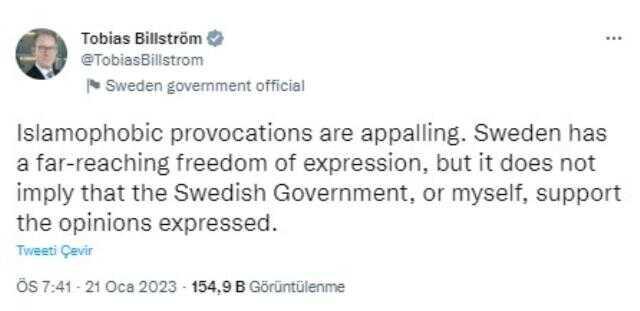 Kur'an-ı Kerim yakılmasına dünya sessiz kalmadı! En dikkat çeken tepki İsveçli bakandan geldi