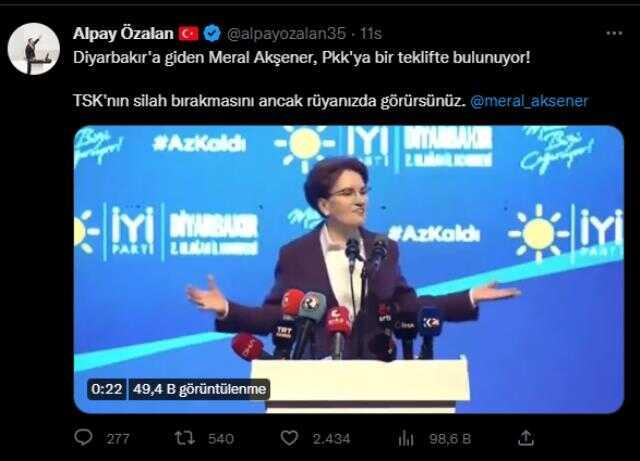 Akşener'in sözlerine AK partili vekilden yanıt: Türk Silahlı Kuvvetleri'ne mi silah bıraktıracaksınız? Haddinizi bilin!