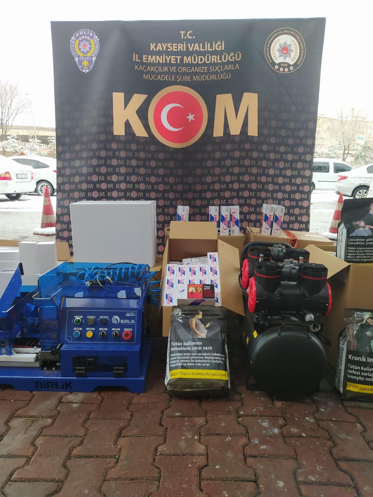 Kayseri\'de kaçakçılık operasyonunda 2 kişi yakalandı