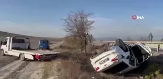 Kontrolden çıkan araç takla attı: 4 yaralı