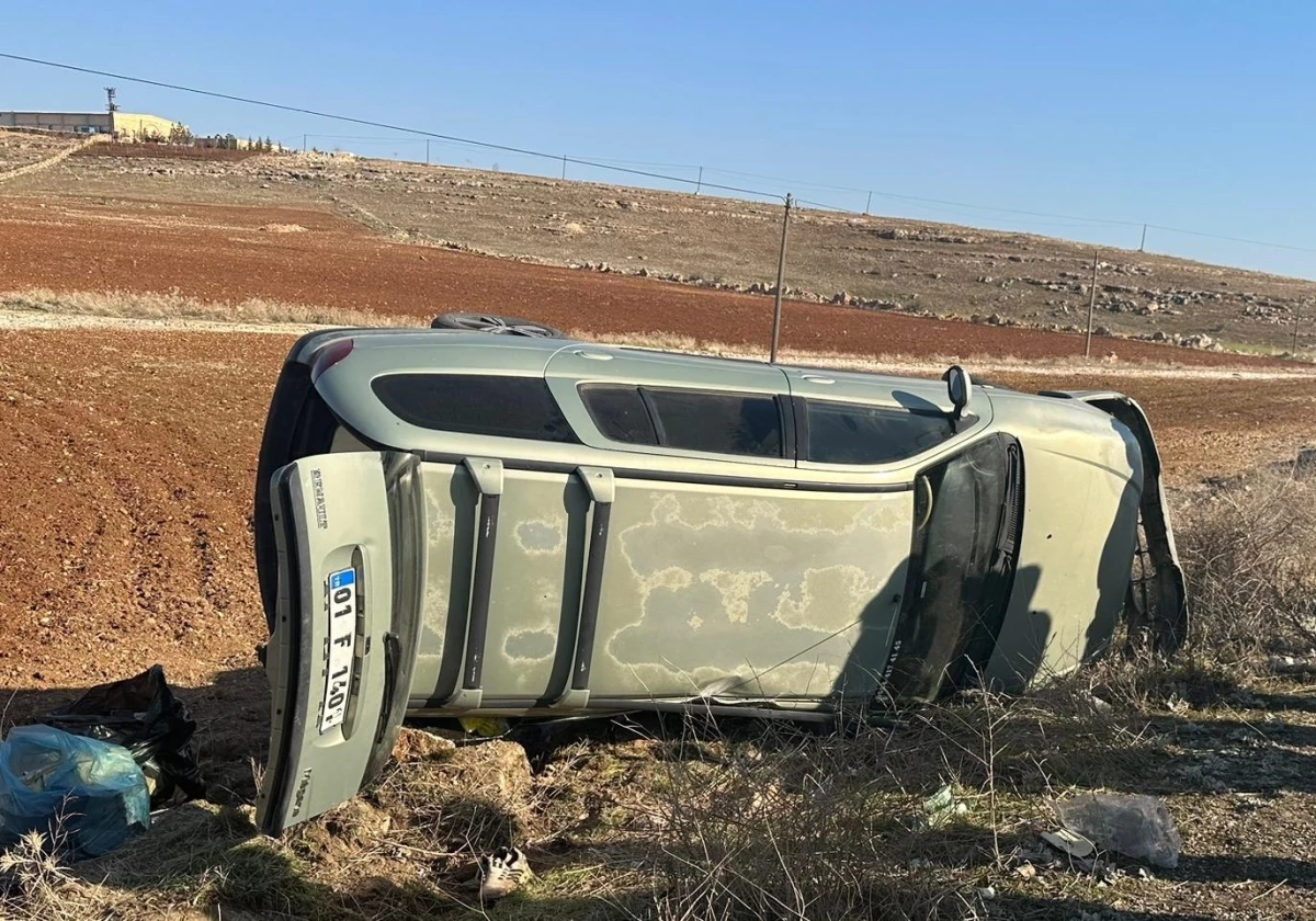 Mardin\'de devrilen otomobildeki 7 kişi yaralandı