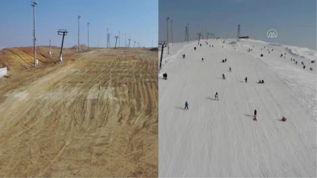 Metrelerce karla özdeşleşen Ovacık ve Ağrı\'daki kayak merkezleri sezonu açamadı (2)