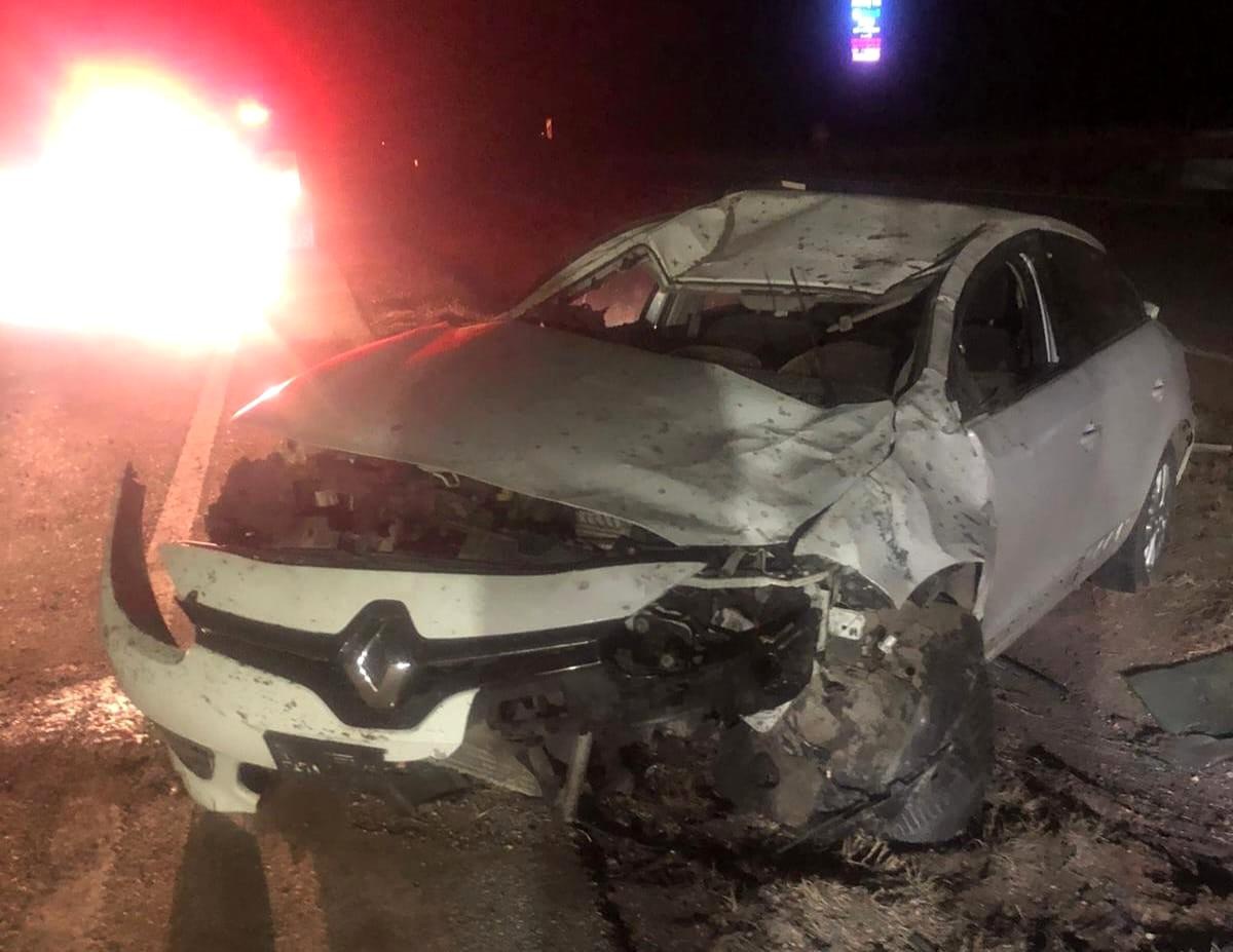 Bariyerlere çarpan otomobil takla attı: 1 yaralı