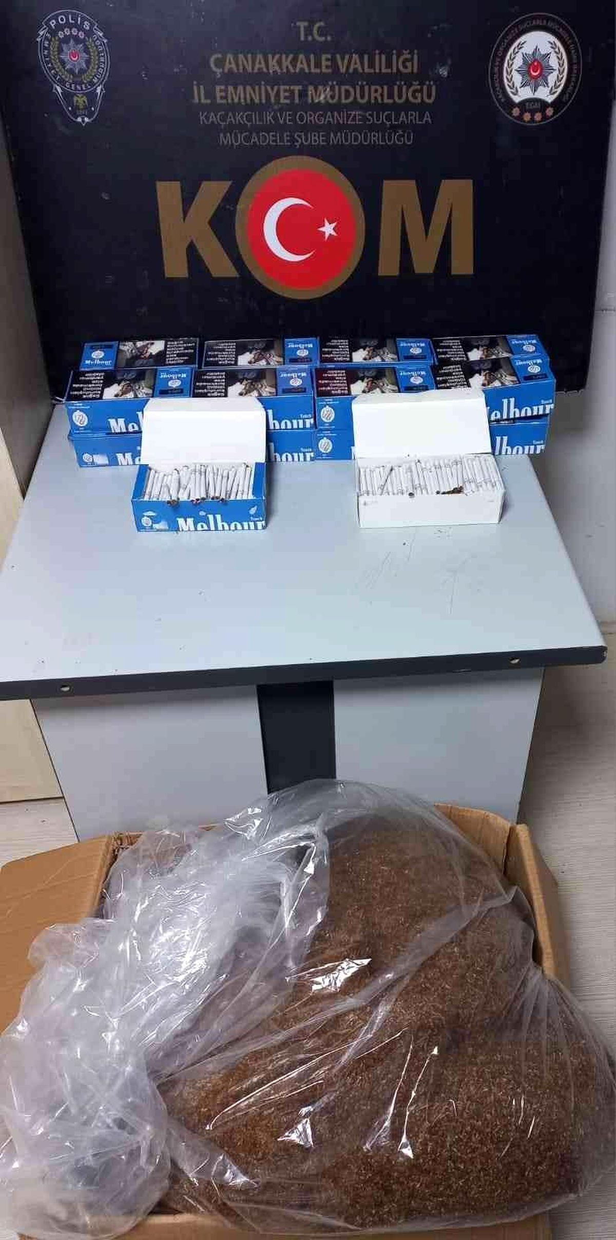 Çan\'da 20 kilogram kıyılmış tütün ele geçirildi