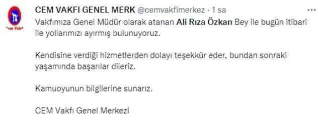 CEM Vakfı'nda deprem! Kılıçdaroğlu ve İmamoğlu'nu hedef alan genel müdür görevden alındı