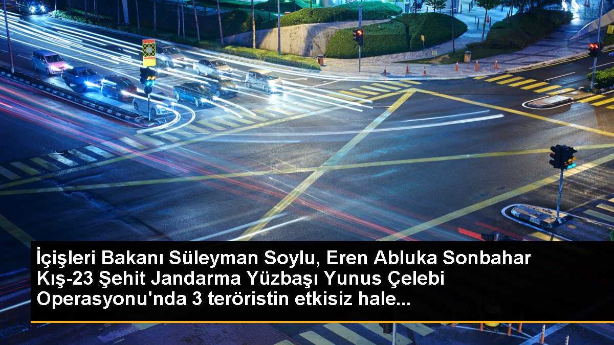 İçişleri Bakanı Süleyman Soylu, Eren Abluka Sonbahar Kış-23 Şehit Jandarma Yüzbaşı Yunus Çelebi Operasyonu\'nda 3 teröristin etkisiz hale...