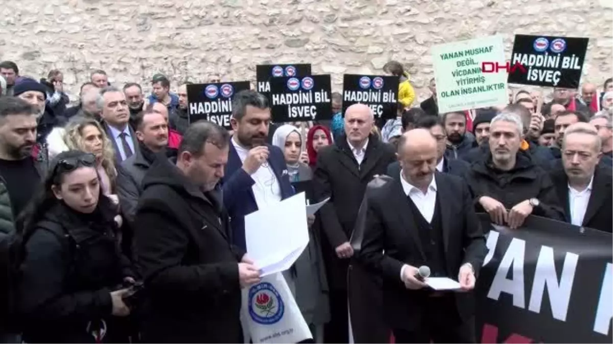 İSTANBUL-MEMUR-SEN KUR\'AN-I KERİM YAKILMASI OLAYINI PROTESTO ETTİ