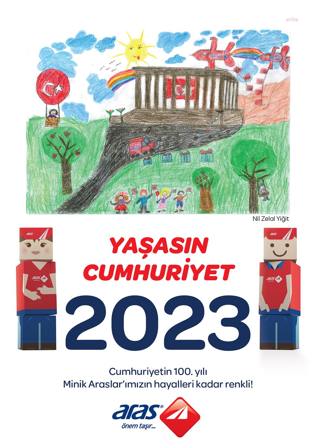 \'Minik Araslar\' 100. Yıl Coşkusunu Resimleriyle Aras Kargo 2023 Takvimine Taşıdı