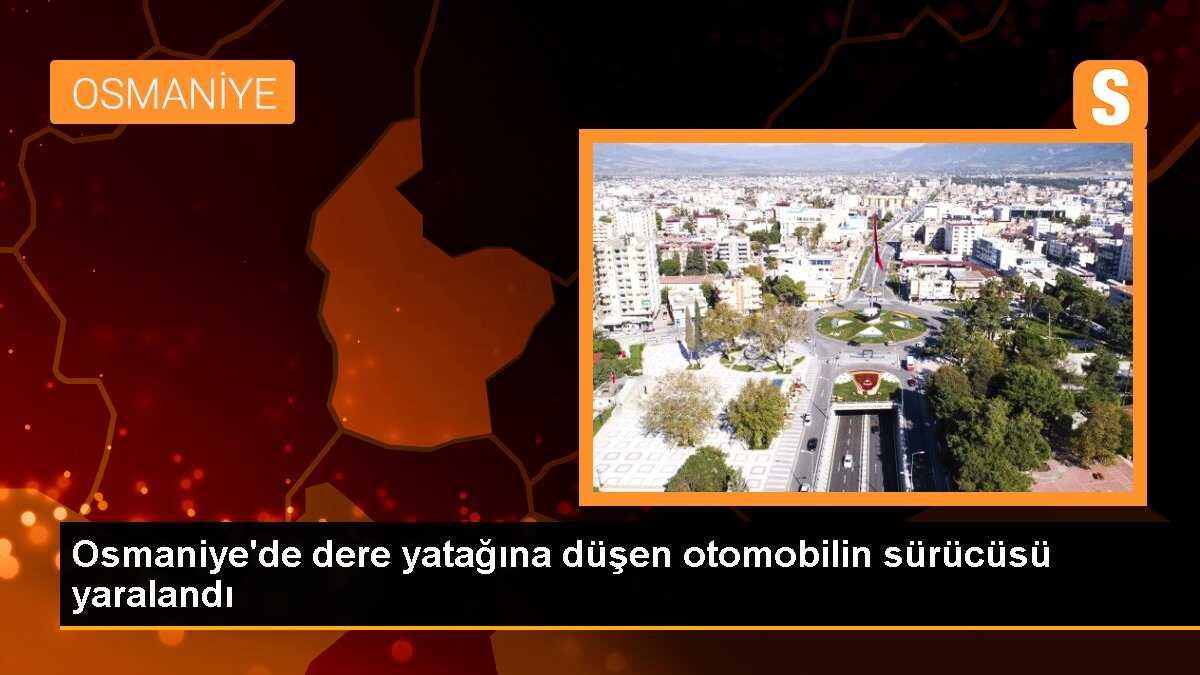 Osmaniye\'de dere yatağına düşen otomobilin sürücüsü yaralandı